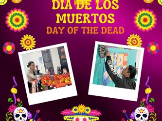 Day of the Dead event and altar with students