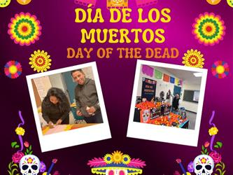 Day of the Dead event and altar with students